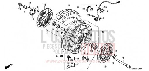 ROUE AVANT GL1800D de 2013